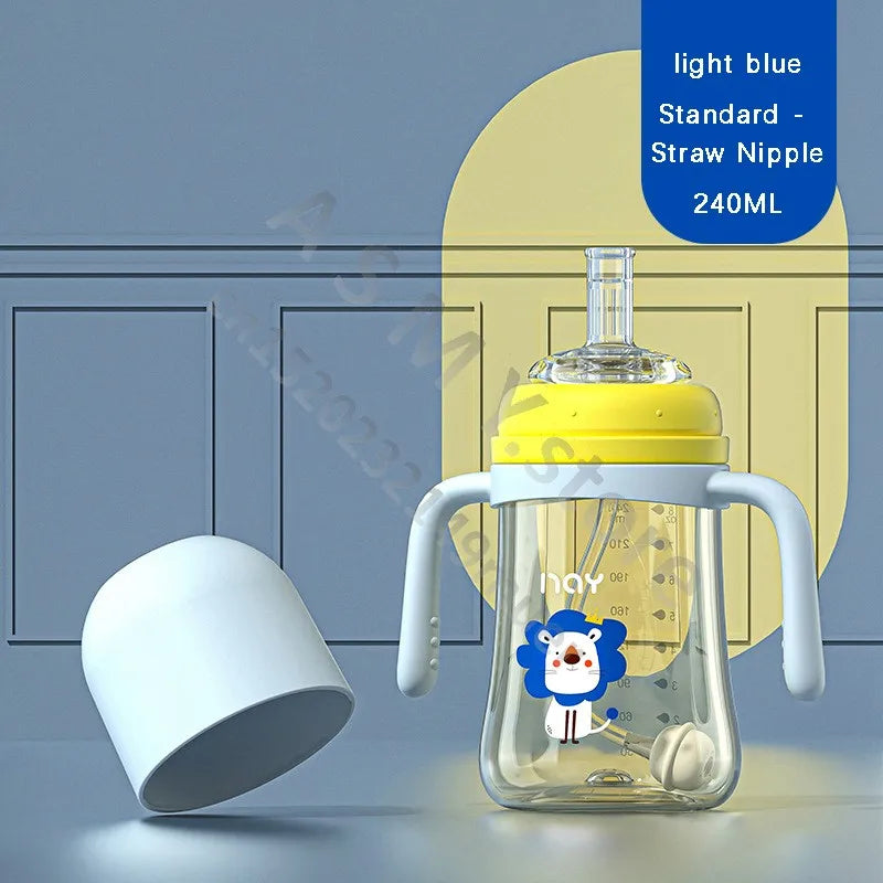 PPSU baby bottle/baby learning cup/baby duck pacifier cup/water cup/newborn bottle/240ML/300ML Large Capacity Milk Bottle