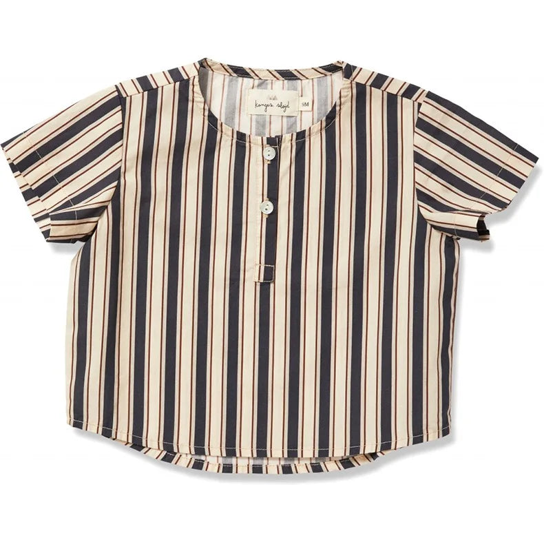 Summer Ks Children Clothes Suit Unisex Solid Stripe Top T Shirt Shorts Baby Cute Casual Romper Boys Girls Dinosaur Blouse Pants