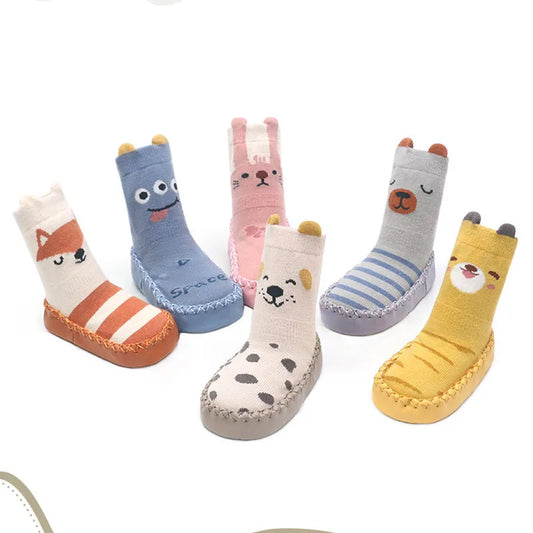 MILANCEL New Spring Baby Prewalker Cute Cartoon Animals Children's Floor Socks Thin Style Girls Toddler Non Slip Socks