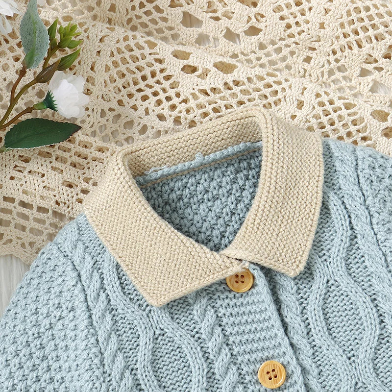 Baby Romper Knit Newborn Boy Girl Jumpsuit Long Sleeve Autumn Foot Wrap Infant Child Clothes Hat 2pcs Fashion 0-9M Overalls Warm