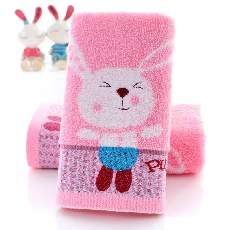 Pure Cotton Children's Towel Cartoon Jacquard Embroidery Baby Face Towel Soft Water Absorbent Face Towel for Kids 50x25cm