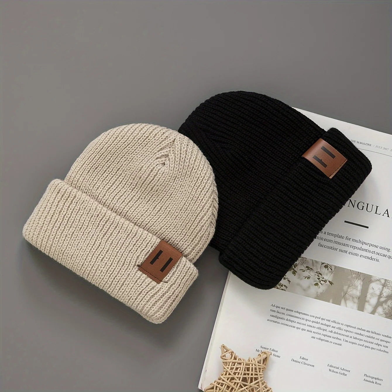 1/2/3pcs soft knitted newborn baby hat striped pattern elastic band suitable for stretching lightweight and warm winter baby hat