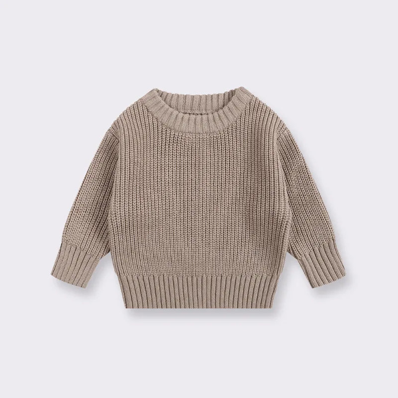 Baby Sweater Round Neck Boys Pullover Girls Spring and Autumn Winter Baby Base Knitted Sweater Children Base Sweater