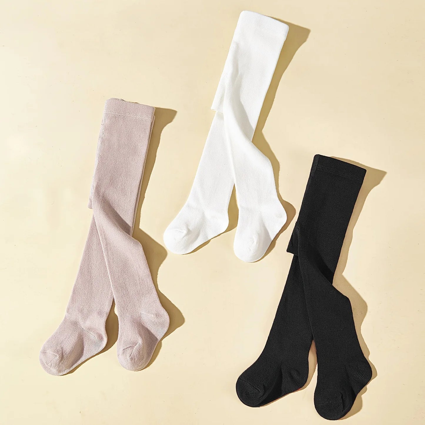 3PCS/lot Baby Autumn Winter Soft Tights Newborn Toddler Kid Girl Stockings Cotton Warm Elastic Pantyhose Solid Tights