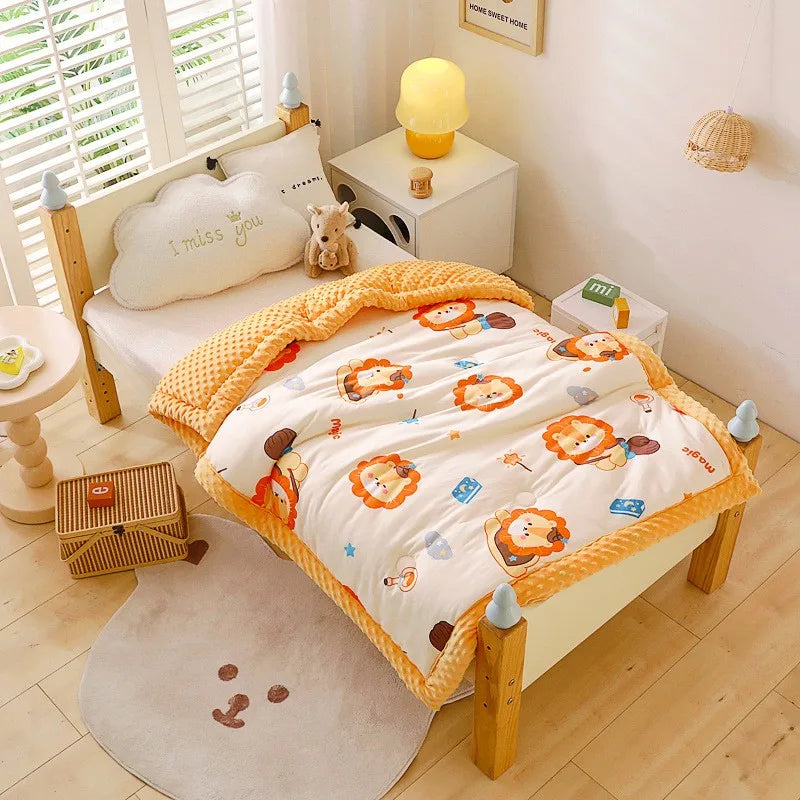 Winter Warm Baby Quilt Comforter Quilted Blanket Summer Soft Nap Cover Bed Thick Blanket Newborn Infant Swaddle Wrap Bedding