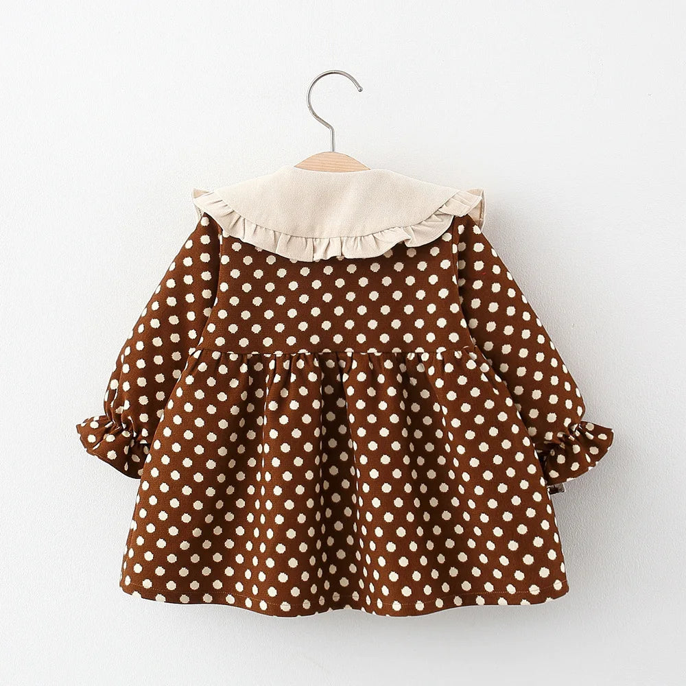 Spring newborn Baby Girls' Clothes Ribbon Bow Dot Dress for toddler Girls Baby Clothing 1st babies Birthday Casual Dresses dress
