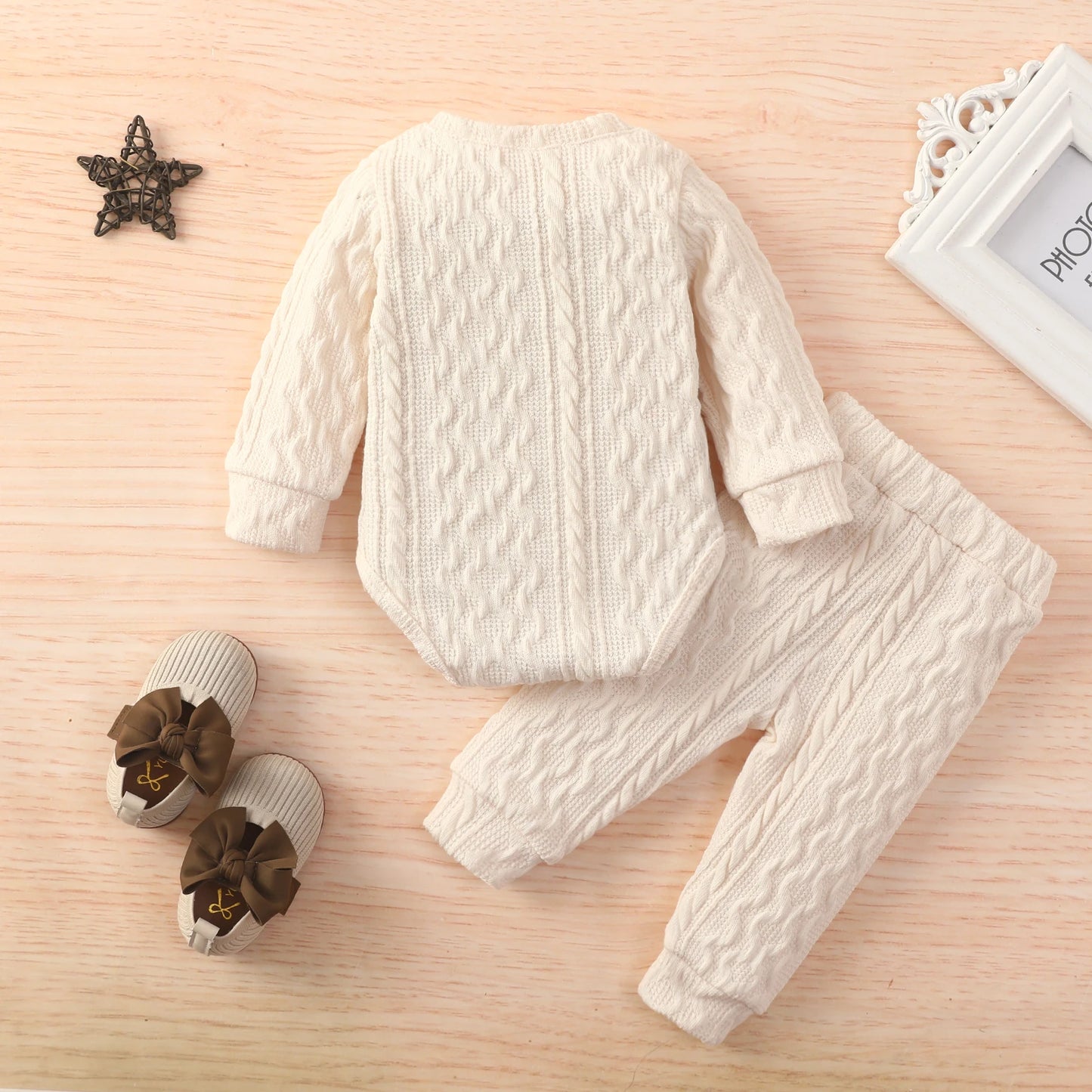 Ma&Baby 0-24M Newborn Infant Baby Boy Girl Clothes Set Long Sleeve Romper Pants Outfits Autumn Spring Soft Costumes D11