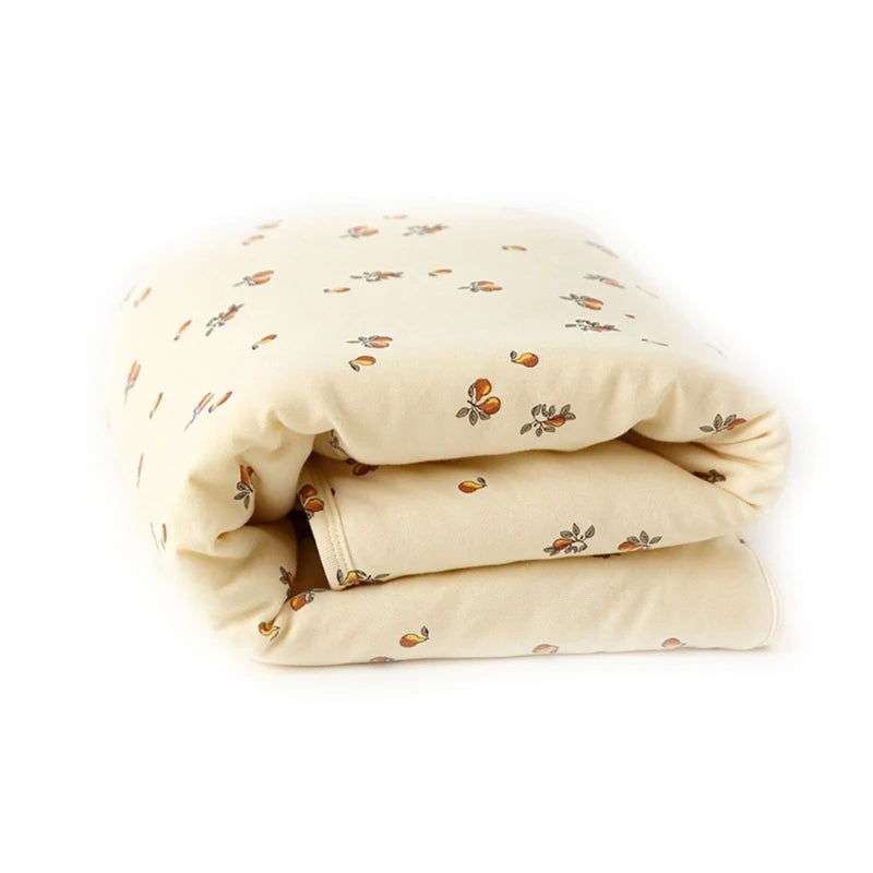 New Autumn Winter Warm Baby Blanket Soft Cotton Cherry Printed Children Quilt Nap Blanket Newborn Swaddle Wrap Bedding