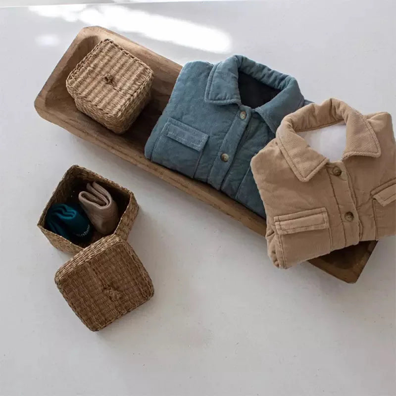0-24M Baby Girls Boys Romper Warm Autumn Long Sleeve Thick Lining Jumpsuits Winter Clothing Outfits