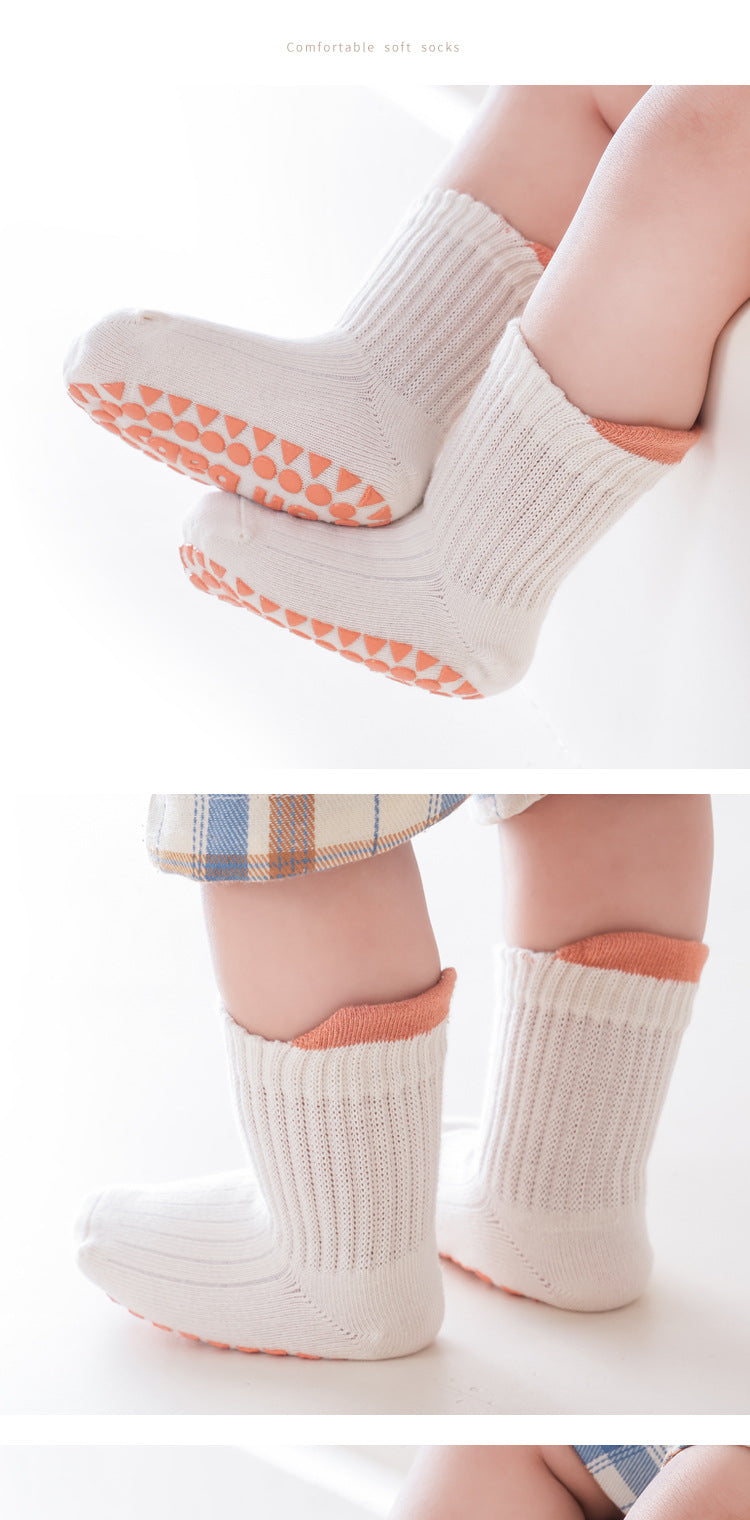 3 Pairs Baby Anti-Slip Socks 0-6Y
