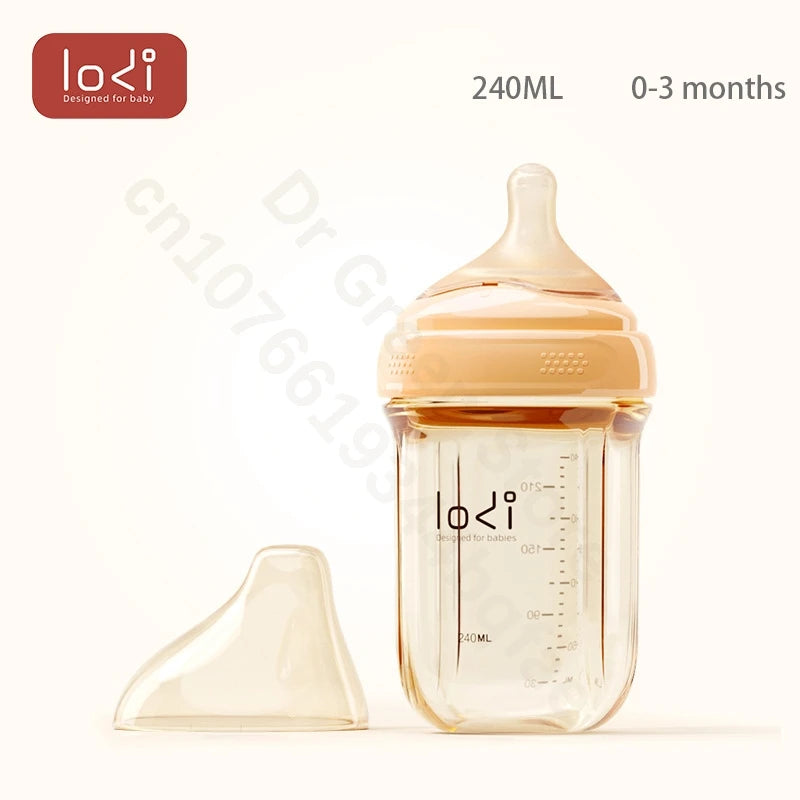 LODI Little Elephant Baby Bottle Wide Mouth PPSU Removable/Washable Bottle Double row of air holes Nipple/Duckbill Bottle