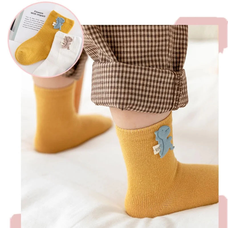 3 Pairs Baby Socks Newborn Baby Boy Girls 0-3 Years Kids Soft Cotton Cartoon Animal Children's Socks for Girls