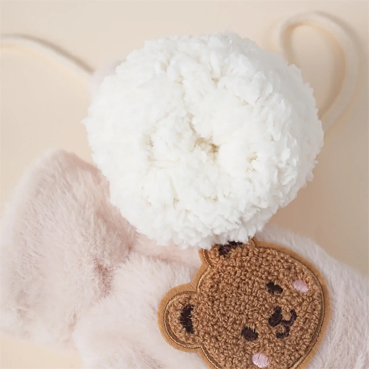 Winter Thicken Warm Baby Gloves Cute Cartoon Bear Baby Boys Girls Mittens Faux Fur Toddler Kids Fingerless Gloves