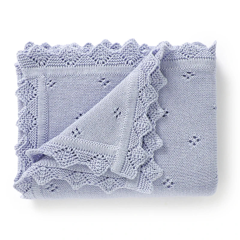Baby Blankets Newborn 90*70cm Ultra-Soft Cotton Knitted Swaddle Wrap Blanket for Infant Toddler Boys Girls Throw Receiving Quilt