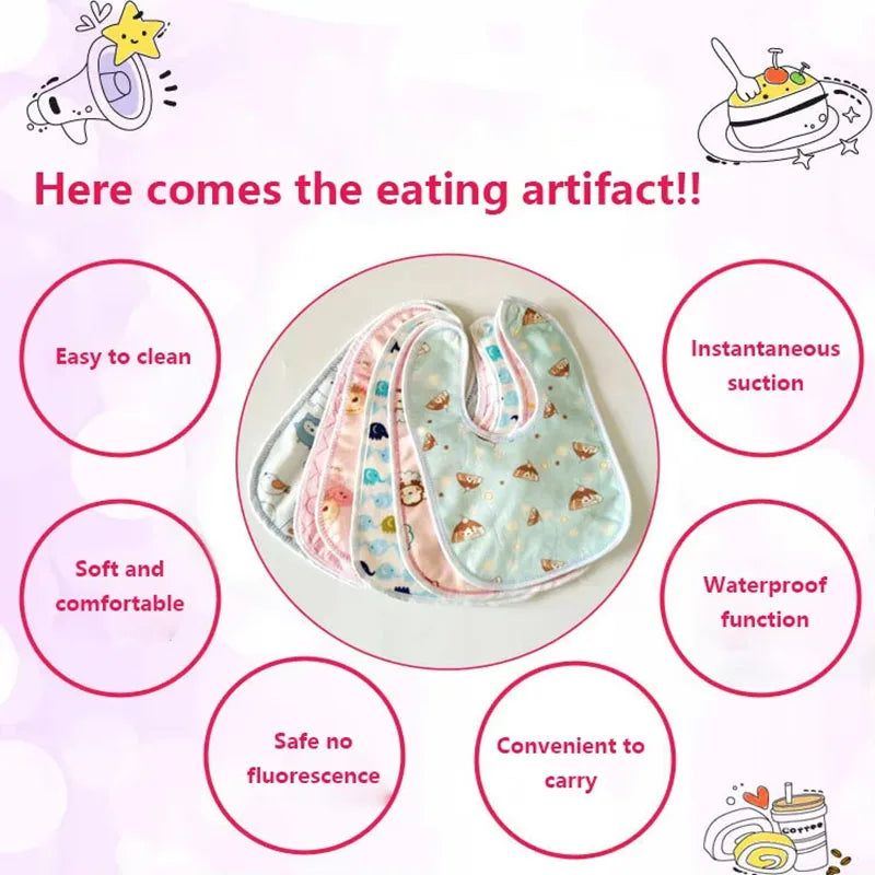 Cartoon Waterproof Baby Bib 1-3Y