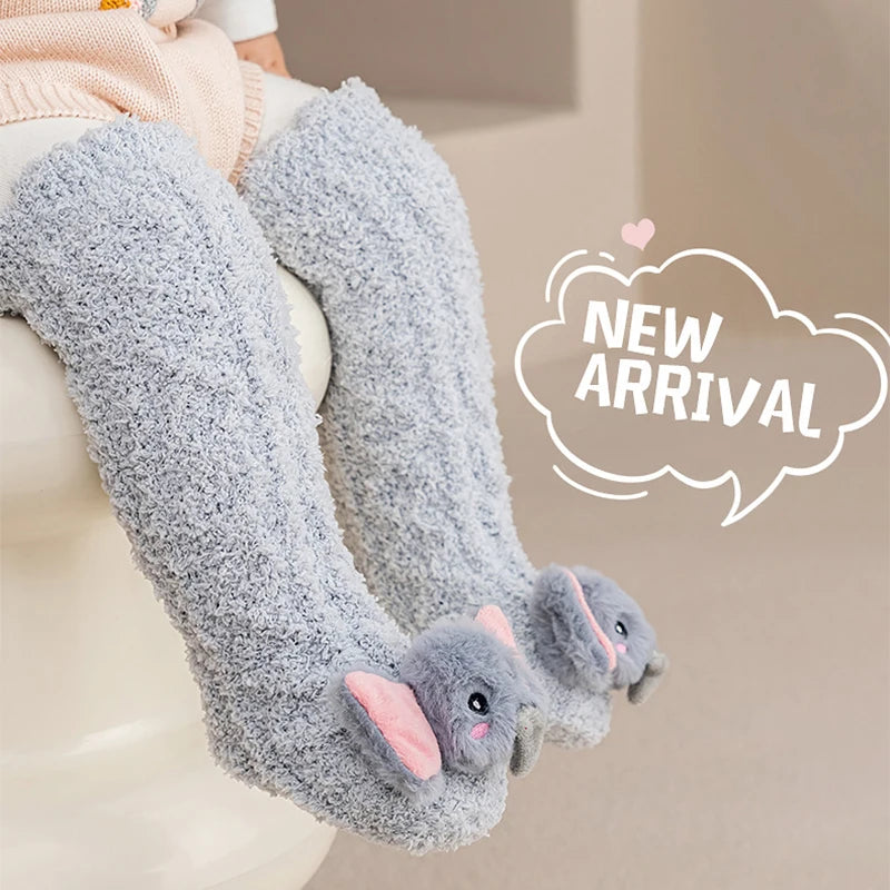 Coral Velvet Baby Knee High Socks