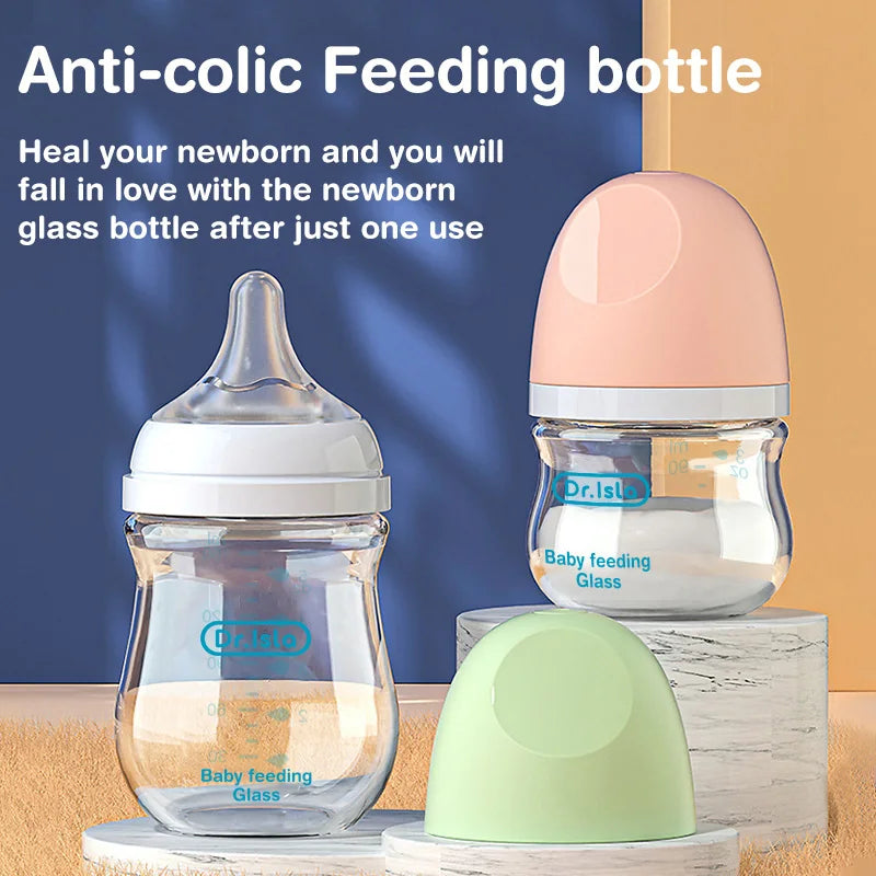 Anti-Choke Glass Baby Bottle 160ml
