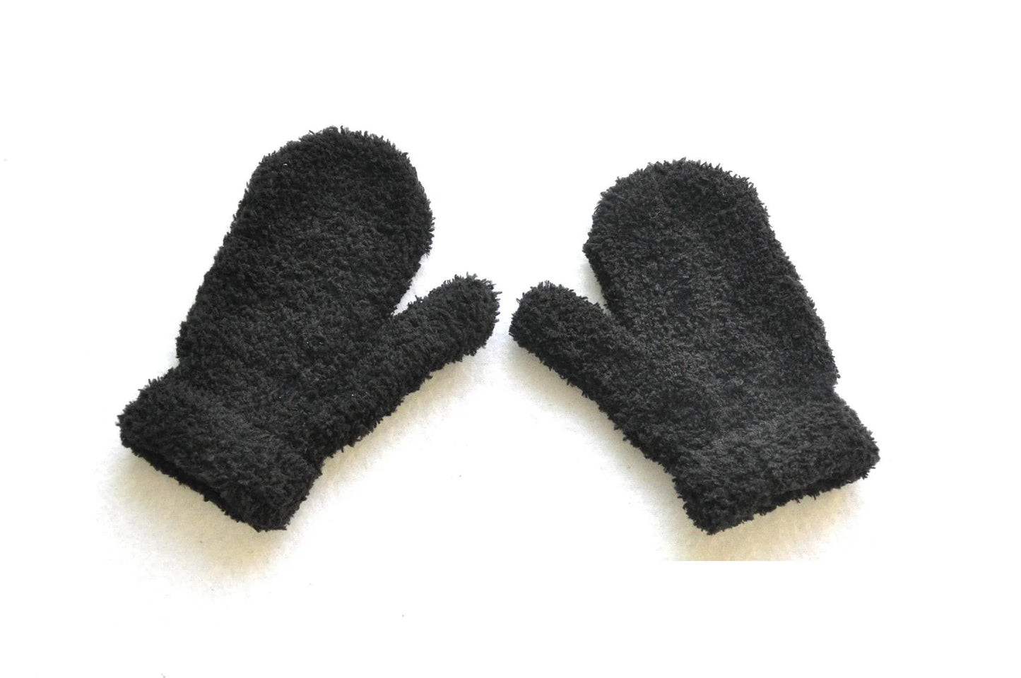 Kids Winter Warm Knitted Mittens 1-4years Khaki White Gray Baby Girls Baby Boys Velvet Thick Gloves Dropshipping KF197