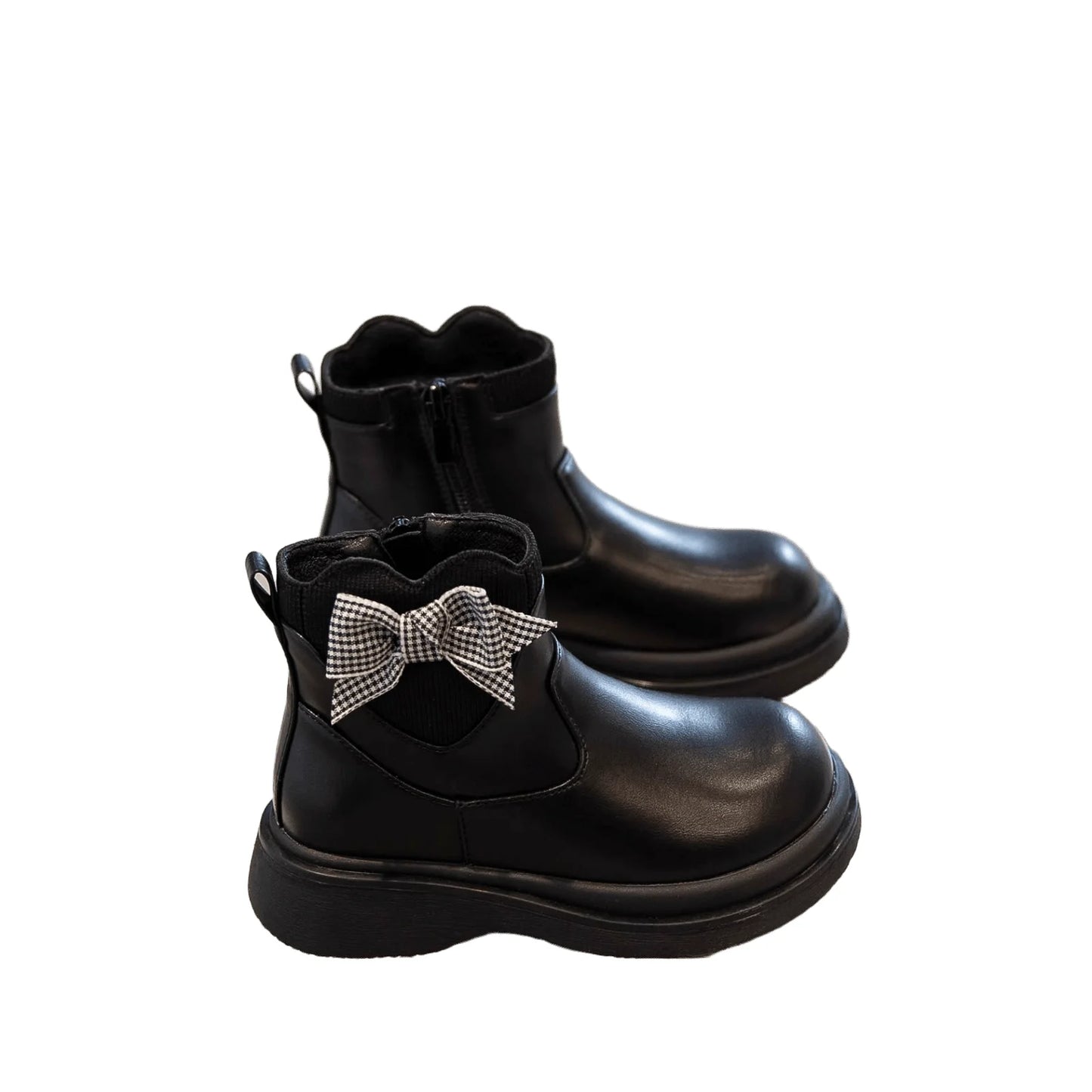2025 Autumn Winter New Children's Boots Fashionable Single Boots for Girls Children' Boots Girls' Short Boots with Fleece
