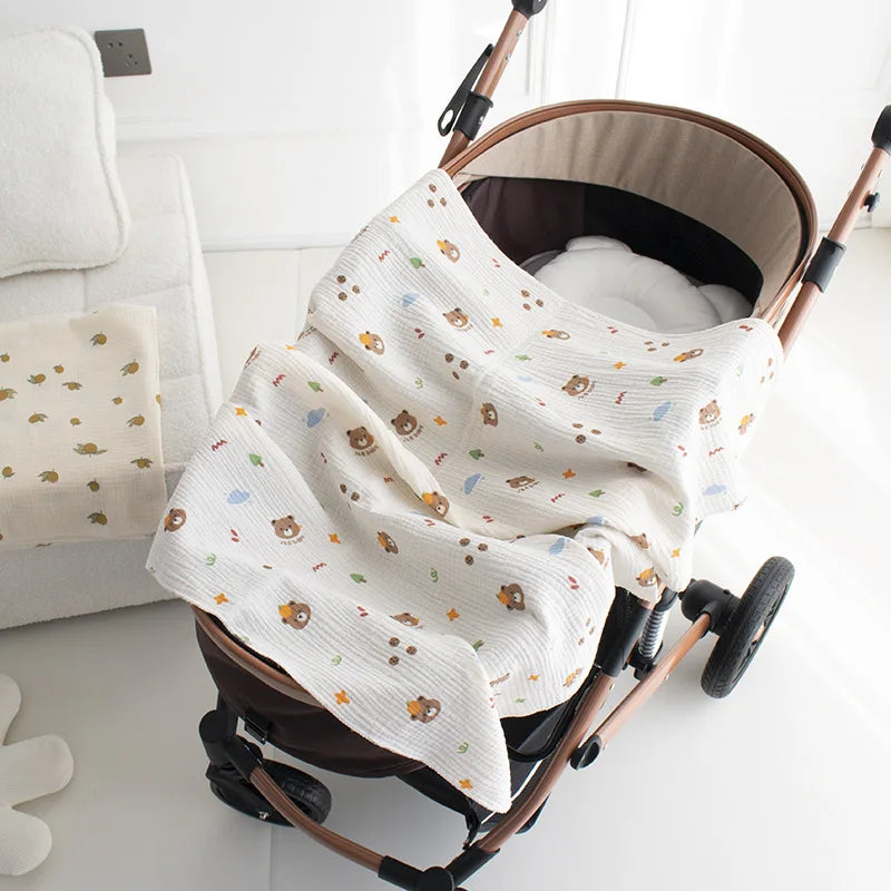 80*80cm Cotton Muslin Baby Receiving Blankets for Girls and Boys Newborn Muslin Swaddle Blanket Bedding Infant Bath Towel