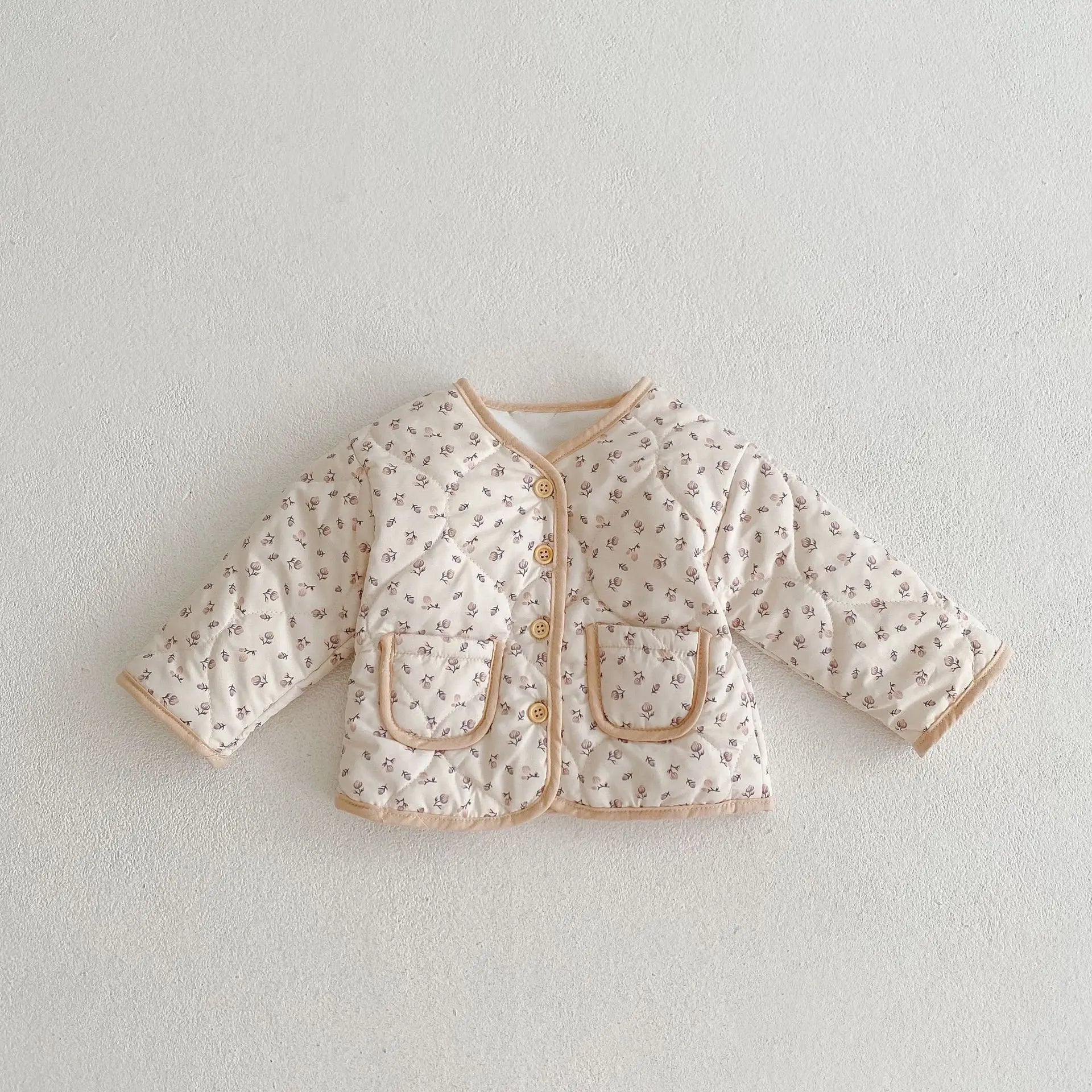 winter baby girls floral jacket