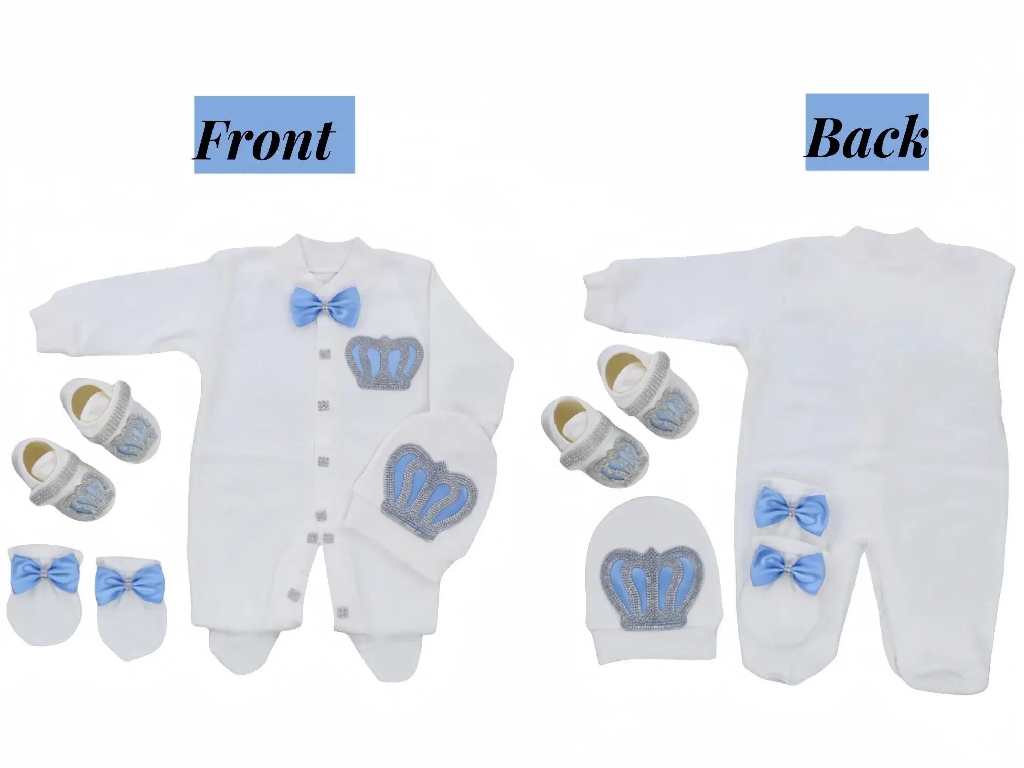 4pcs Butterfly Jewelry Baby Romper Set