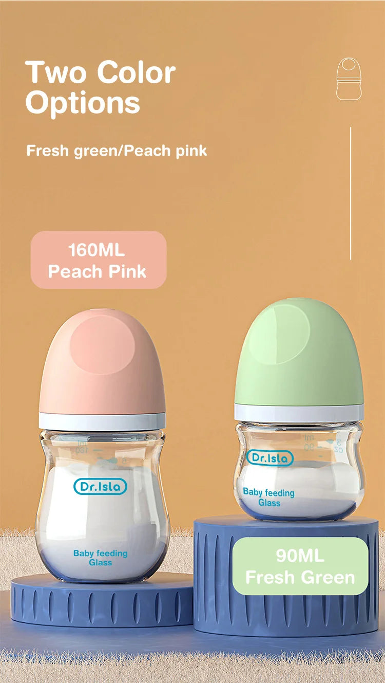 Anti-Choke Glass Baby Bottle 160ml