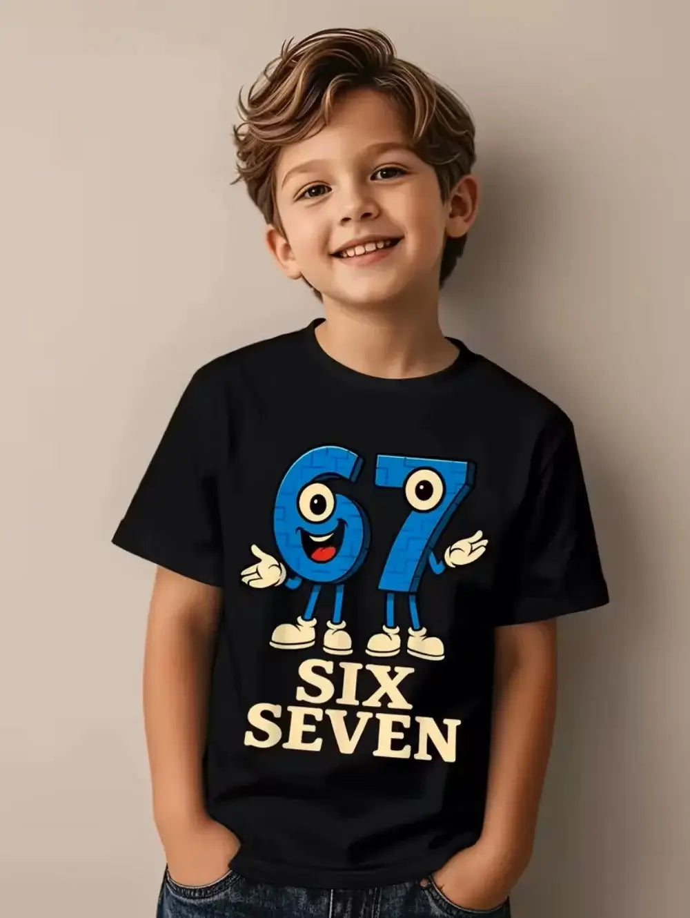 Fun Six Seven 6 7 Meme Design T-Shirt