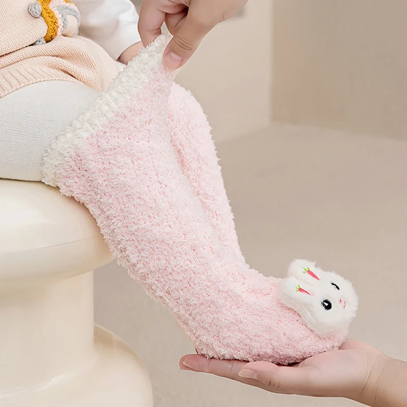 Coral Velvet Baby Knee High Socks