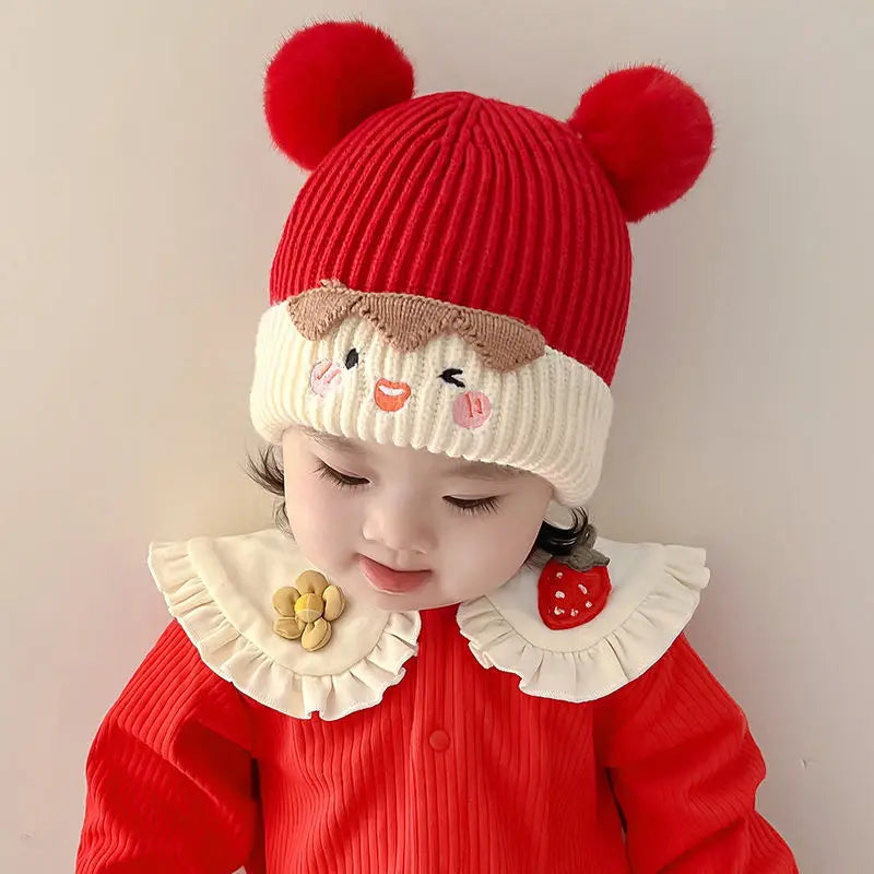 Cartoon Bear Ears Winter Baby Hat