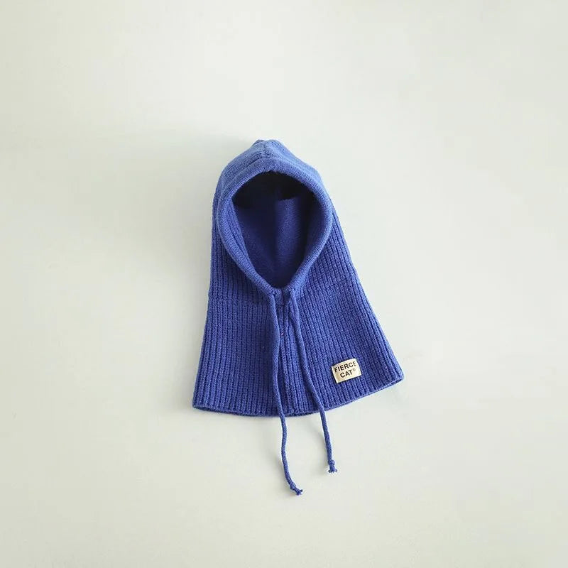 Winter Baby Balaclava Hat Knit Kids Beanie Hat for Baby Girls Boys Hat Scarf Earflap Hat Hooded Scarf Knitted Cap