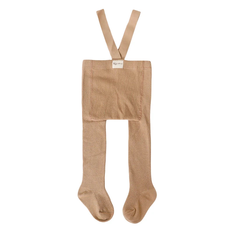Infant Kids Suspender Pantyhose Spring Autumn Baby Girls Boys Tights Baby Girl Clothes High Waist Bandage Cross Straped Leggings