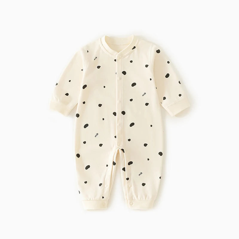 0-2Y Pure Cotton Long Sleeve Newborn Baby Rompers Skin-friendly One Piece Diaper Jumpsuit Underwear Infant Cartoon Homewear