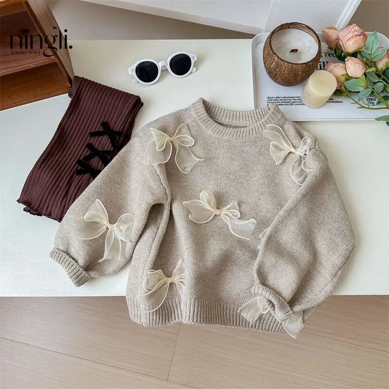 Gauze Bow Pullover