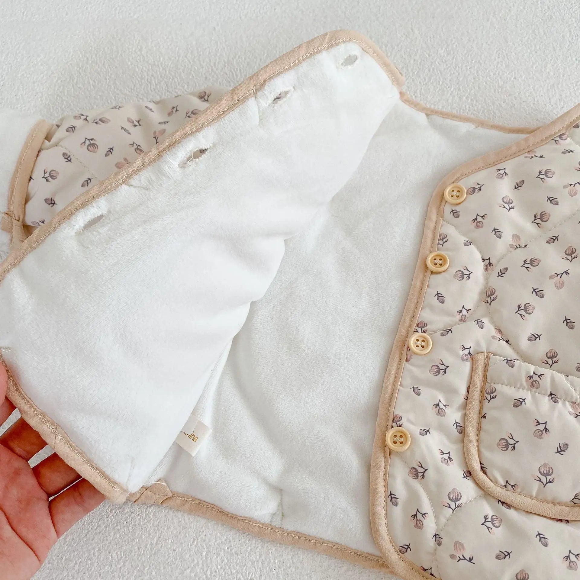 winter baby girls floral jacket