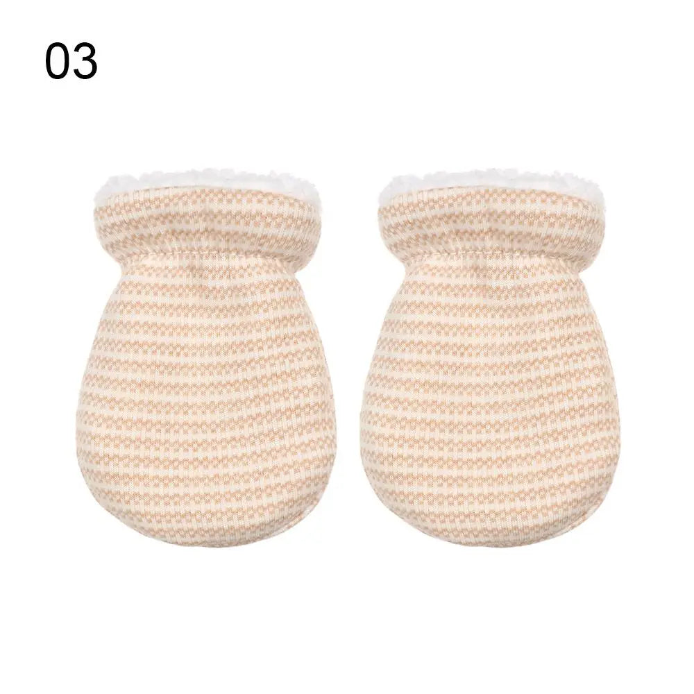Boys Girls Cute Full Finger Fleece Gloves Toddler Infant Mittens Baby Anti-Grab Mittens Newborn Gloves