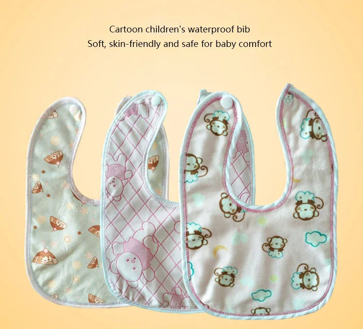Cartoon Waterproof Baby Bib 1-3Y