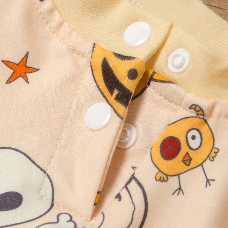 0-18 months Spring and Autumn New Halloween Newborn Infants, Boys and Girls Baby Festivals Element Printed Long sleeved jumpsuit