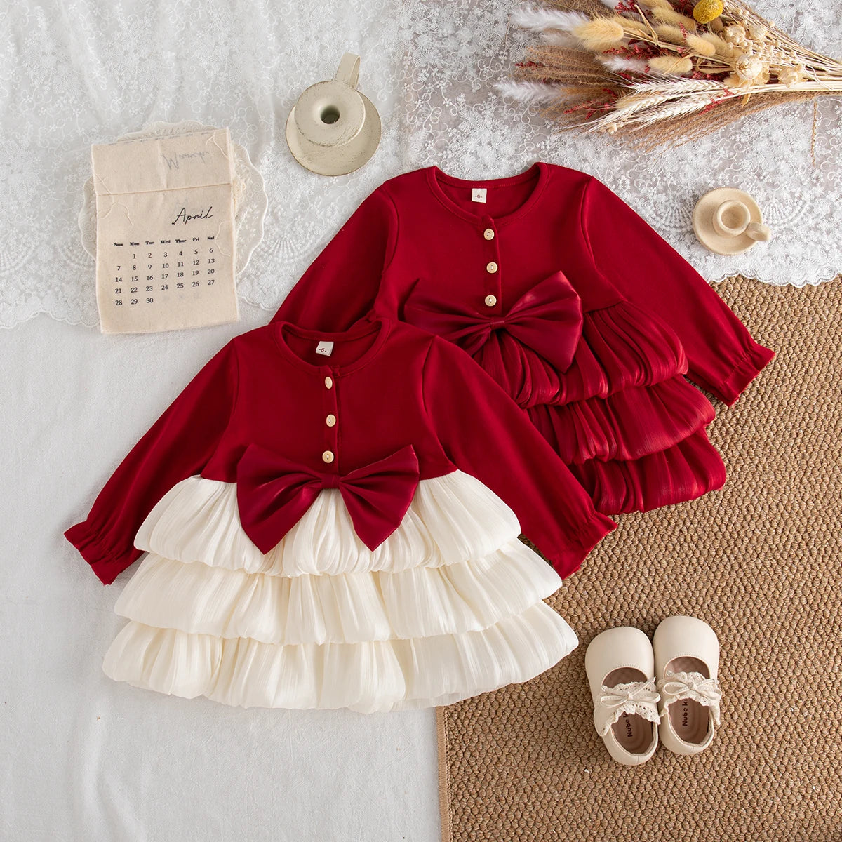 Red Bow Christmas Dress