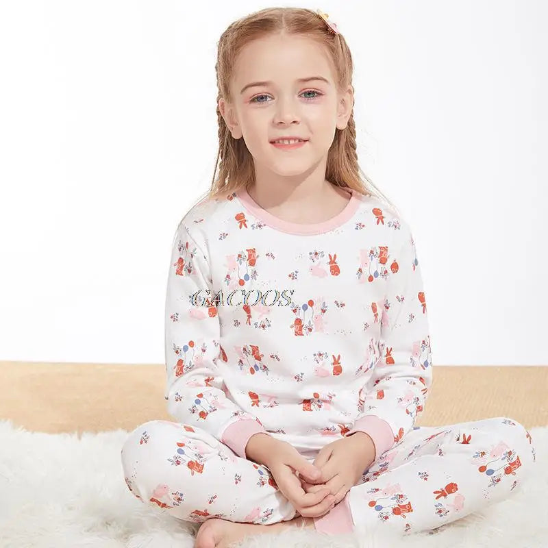 Child Boy Pajamas for 3-14 Years Winter Long Sleeved Pyjamas Suit Baby Girl Clothes Toddler Cotton Sleepwear Kids Sleep Pajamas
