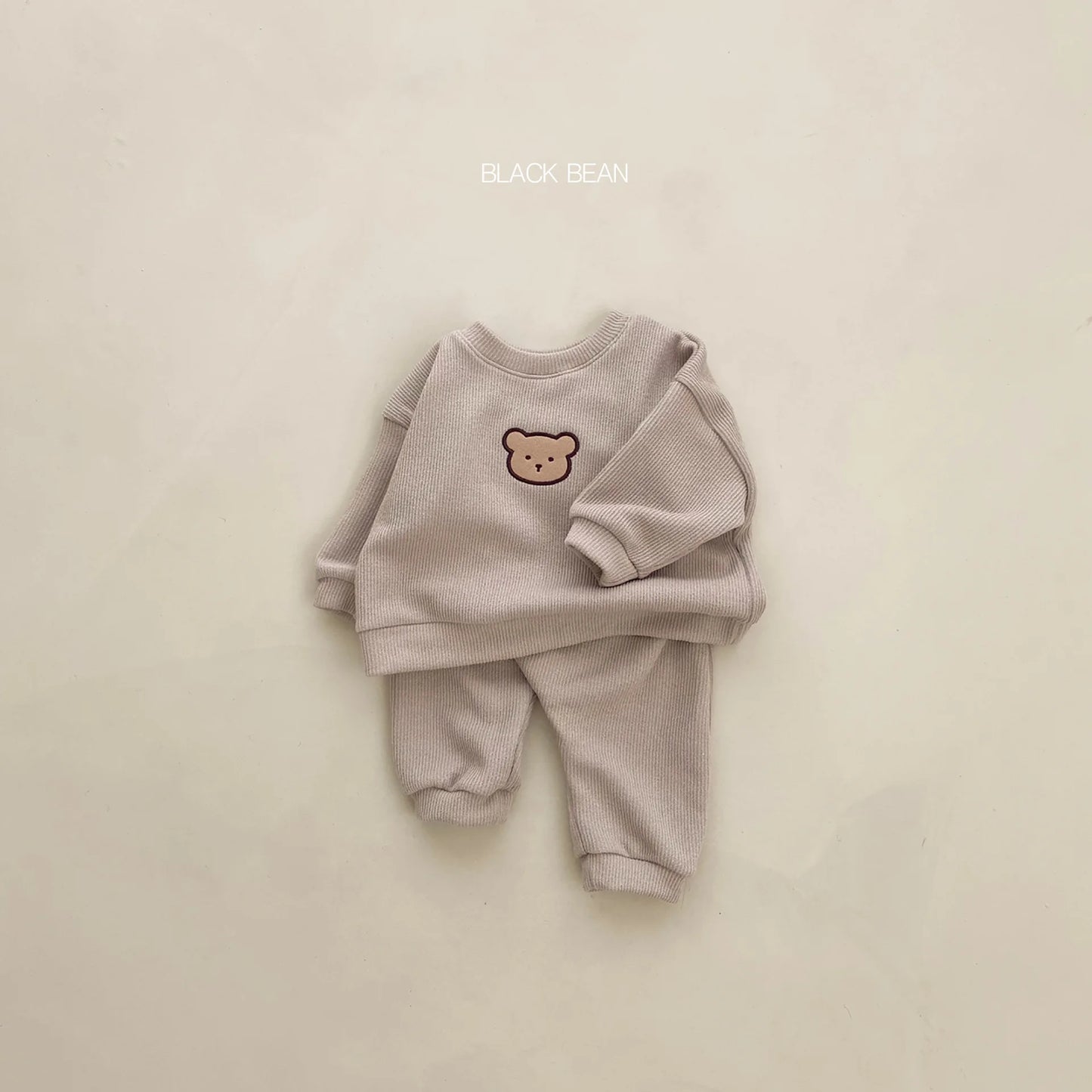 0-3Yrs Kids Little Bear Clothes Girls Long Sleeve T-shirts Tops Pants 2Pcs Spring Autumn Baby Boys Loose Clothing Suits
