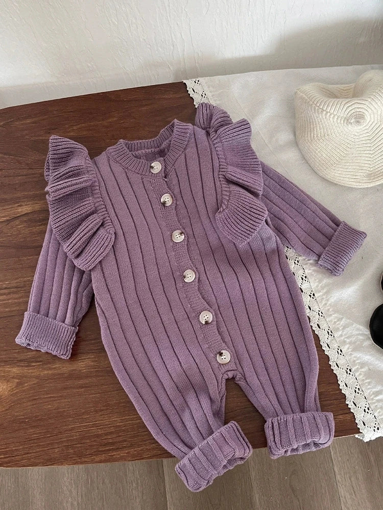 Newborn Clothes Outfits Autumn Winter Baby Boy Girl Long Sleeve Knitted Rompers Jumpsuits Cute Hedgehog Infant Outwear Playsuits
