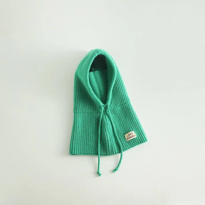Winter Baby Balaclava Hat Knit Kids Beanie Hat for Baby Girls Boys Hat Scarf Earflap Hat Hooded Scarf Knitted Cap