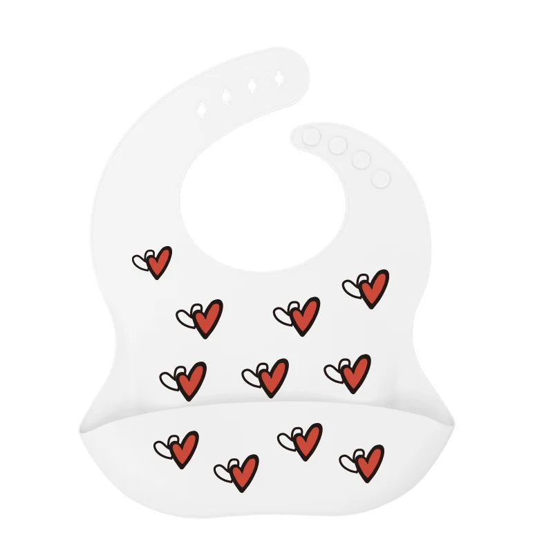 Baby Silicone Bib Waterproof Infant Bibs Fashionable Newborn Feeding Cloth Toddle Bibs Adjustable Saliva Towel For Boys Girls