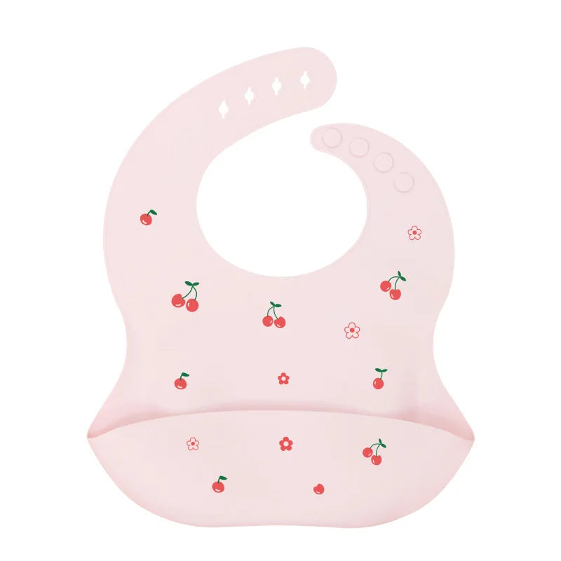 Baby Silicone Bib Waterproof Infant Bibs Fashionable Newborn Feeding Cloth Toddle Bibs Adjustable Saliva Towel For Boys Girls