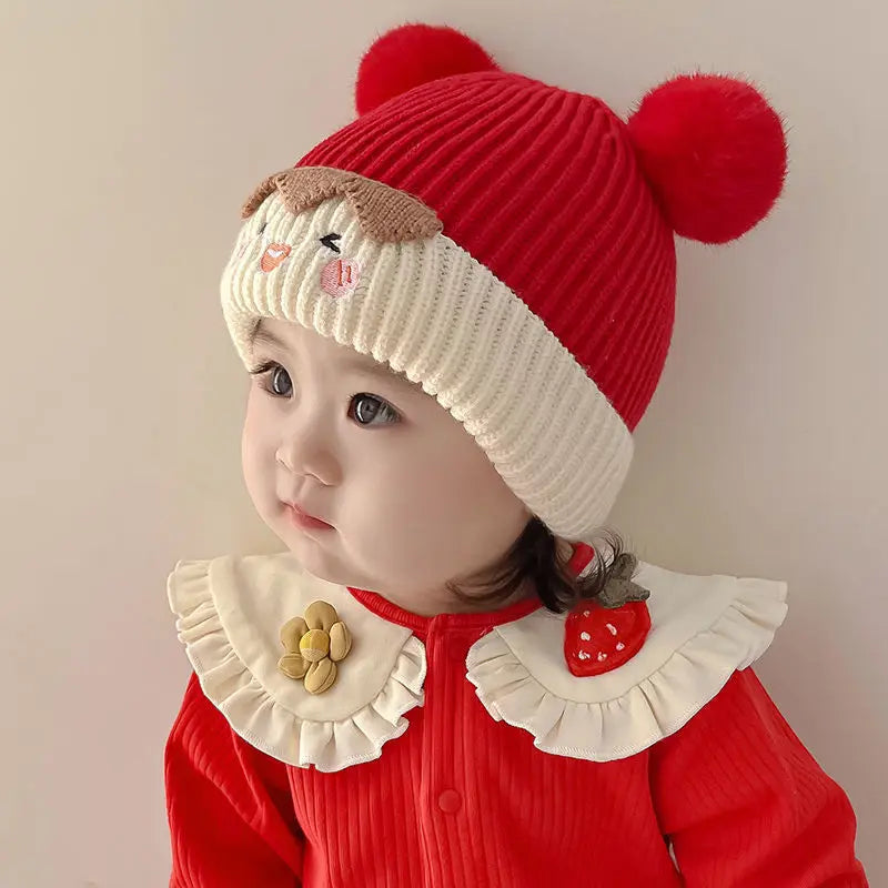 Cartoon Bear Ears Winter Baby Hat