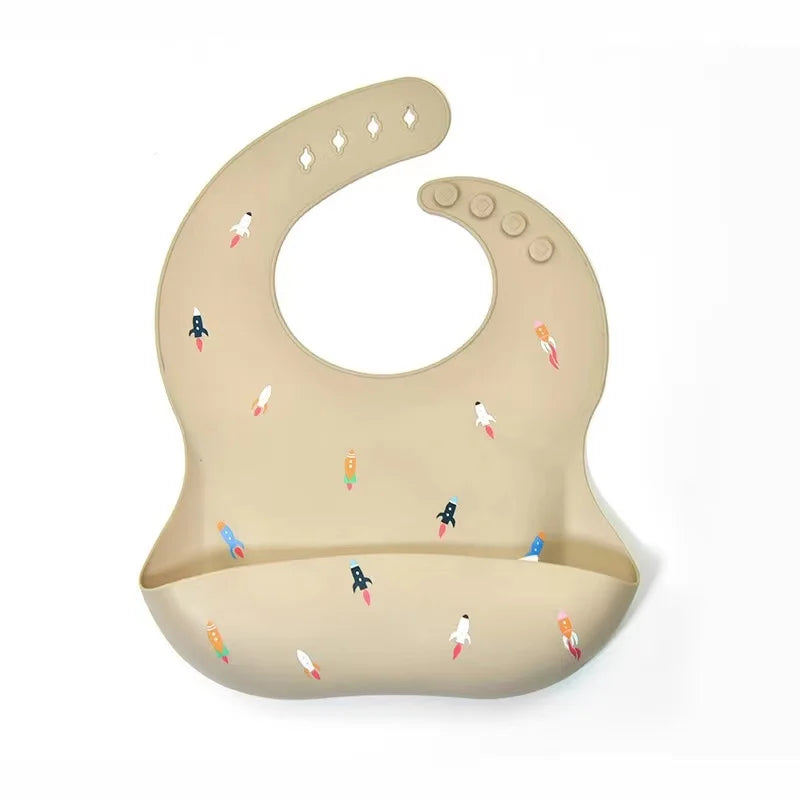Silicone Bibs For Newborn Baby Feeding Tableware Waterproof Baby Bibs For Toddler Feedings Bibs Burp Cloths Bandana Baby Stuff