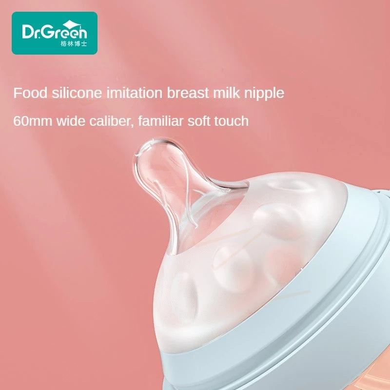 Dr.Green Newborn baby bottle PPSU 6cm Wide Mouth Washable Bottles Forward and reverse bi-directional scale inverted milk brewing