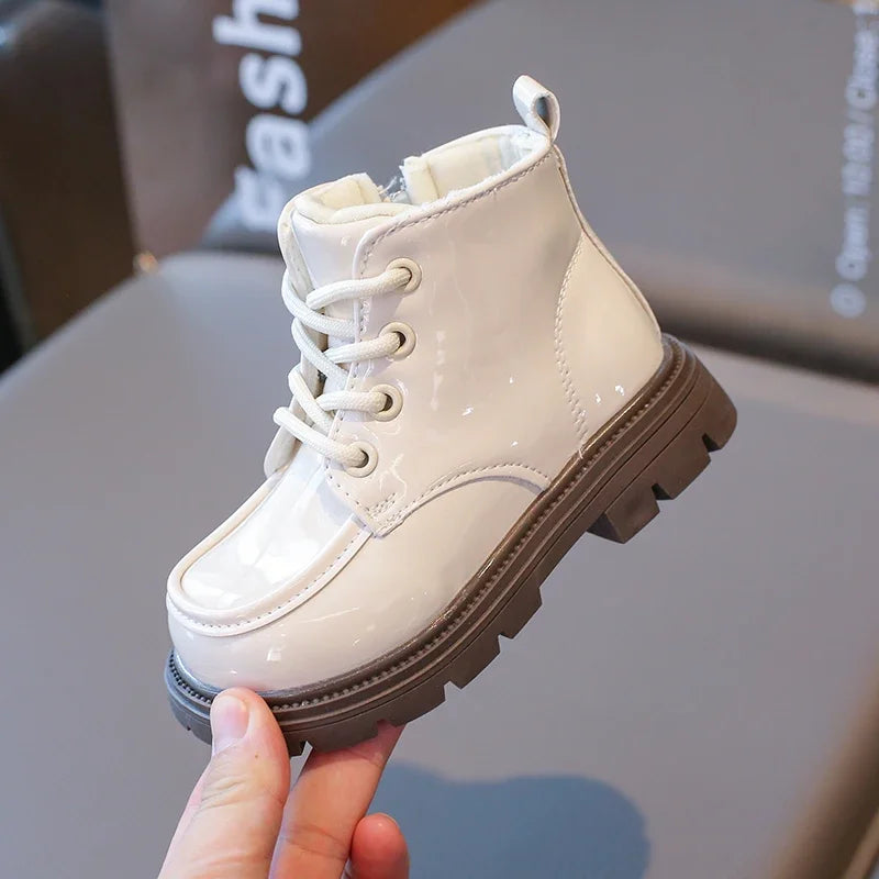 Autumn Winter Children's Boots 2-18 Years Old Padded Warm Boys Girls Cotton Shoes Hundred Anti-slip Kids Short Boots Shoes