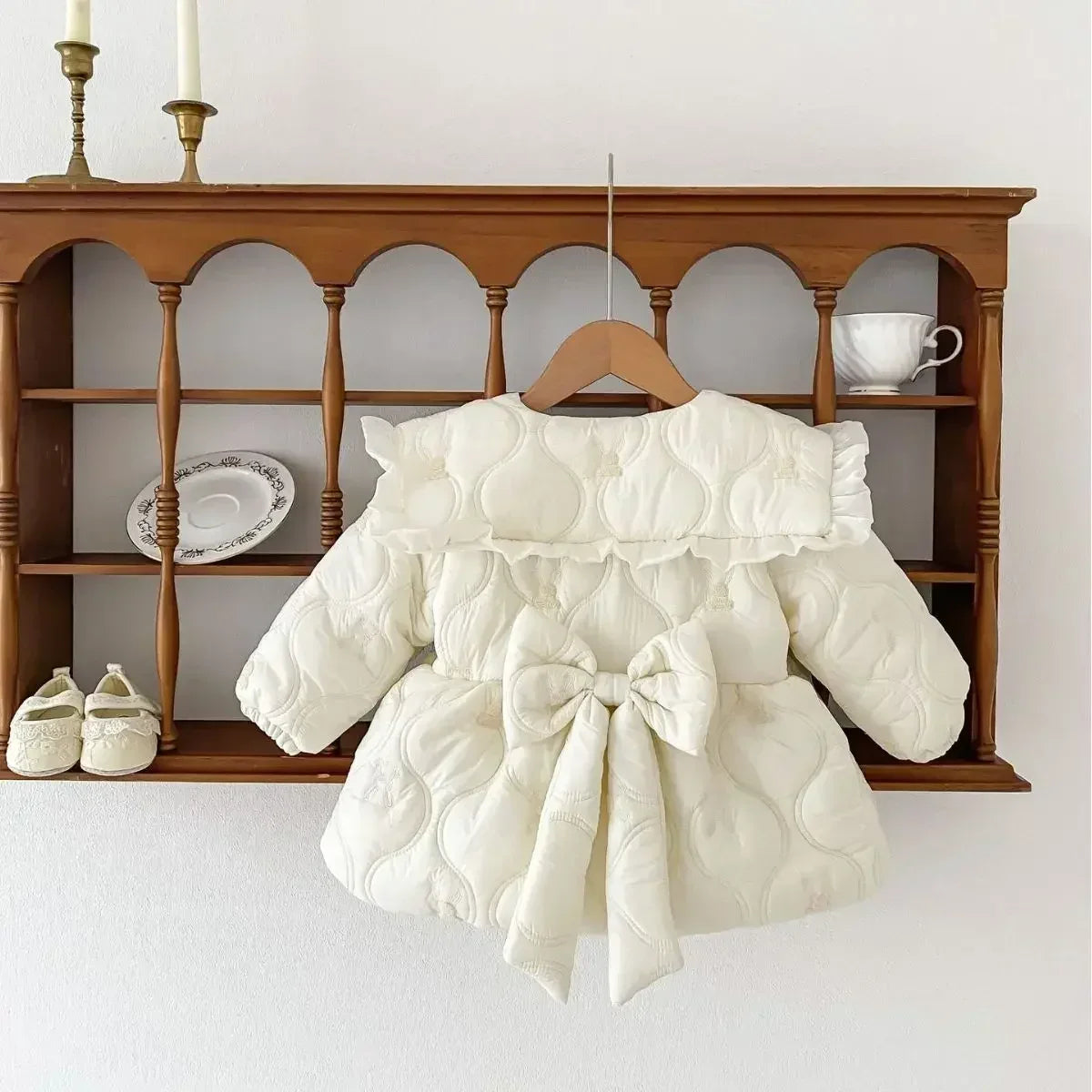 7935 Baby Girls Cotton-padded Jacket Coat Winter New Plus Velvet Baby Girl's Coat Fashion Warm Outerwear